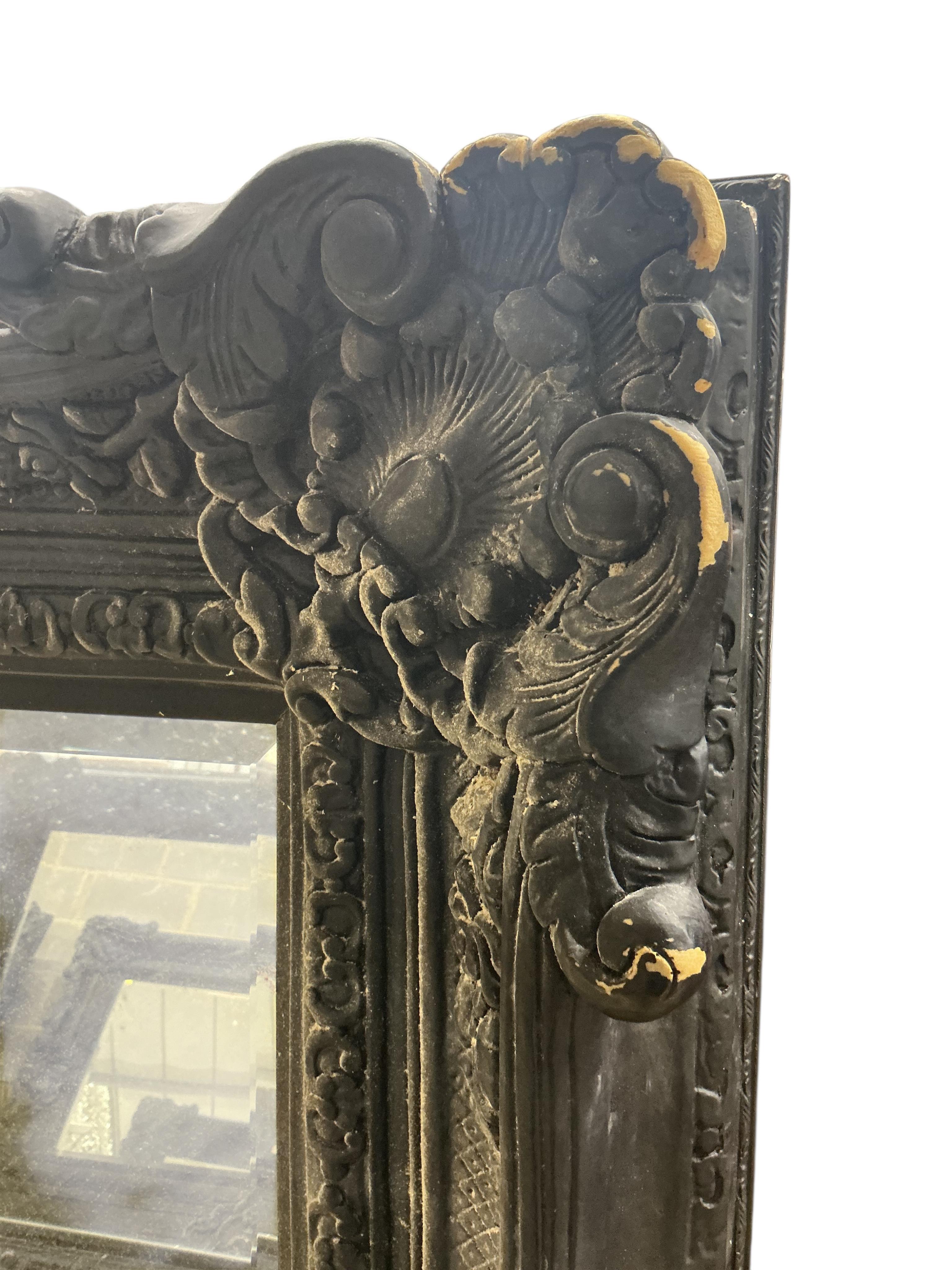 A large Victorian style 'Heritage' rectangular composition wall mirror, width 225cm, height 134cm